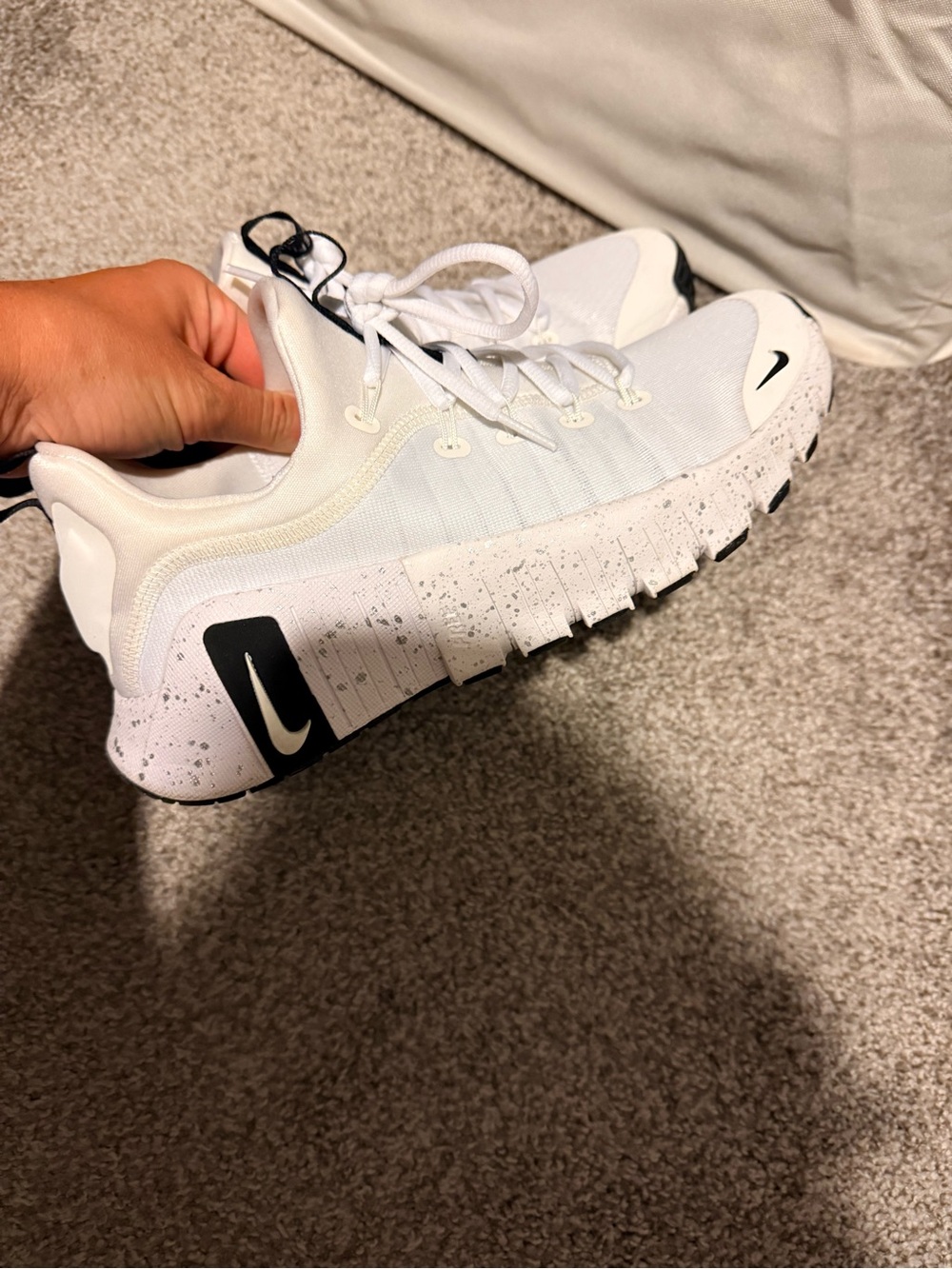 Nike Women’s White Sneakers with Black Accents
